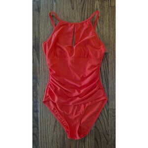 Ellen Tracy Slimming Haulter One Piece Bathingsuit Swimsuit Women's Size 10